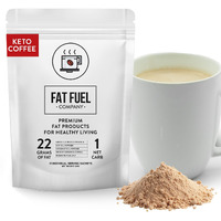 Keto Meal Replacement Coffee Packets With Mct Oils, Coconut Oil, Grass-Fed Butter, And Redmond Real Salt - Organic Instant Coffee By Fat Fuel Company (15 Servings)