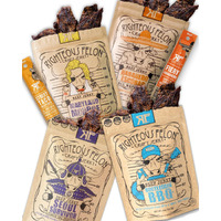 Righteous Felon Beef Jerky & Meat Sticks Variety Pack | Gluten Free Beef Jerky Snack Packs For Adults | High Protein, Keto, Low Sugar | Made With Premium Meats | Gifts For Men | Spicy Jerky 6 Pack