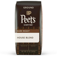 Peet's Coffee, Dark Roast Ground Coffee - House Blend 12 Ounce Bag