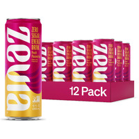 Zevia Zero Sugar, Peach Passionfruit Energy Drink, 12 Fl Oz Cans (Pack Of 12)