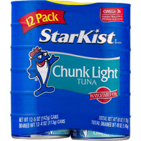 Starkist Chunk Light Tuna In Oil, 5 Oz (12 Pack) Canned Tuna Fish, Wild Caught, Gluten Free, Ready To Eat, Perfect For Salads, Keto Meals And Snacks, With 20G Protein & 90 Calories Per Serving