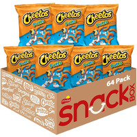 Cheetos Cheese Flavored Snacks, Puffs, 1.375 Ounce (Pack Of 64)