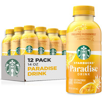 Starbucks Paradise Drink, Pineapple Passionfruit With Coconut Milk, 14Oz Bottles (12 Pack)