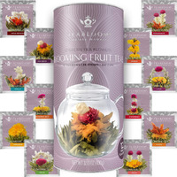 Teabloom Fruit Blooming Teas - 12 Unique Flower Varieties Of Tea In 12 Delicious Fruit Flavors - Each Flowering Tea Ball Steeps Up To 3 Times