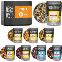 Tiesta Tea - Fruity Tea Sampler | 8 Exotic Loose Leaf Tea Blends - Caffeine Free Loose Leaf Tea Sampler | Assorted Fruit & Herbal Teas, Peach, Mango, Cherry - 8 Resealable Sample Pouches