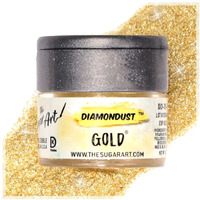 Gold Edible Glitter For Drinks, Cocktails, Cake Decorating, Strawberries, Chocolates & More | No Taste | 4G | 100% Food-Safe | Kosher, Vegan, Gluten & Nut Free | Diamondust By The Sugar Art
