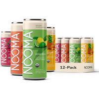 Nooma - Performance Energy Drink - Pre Workout Drink - Nootropics, Adaptogens + Electrolytes - Organic & 0 Added Sugars - 120Mg Clean Caffeine, 15 Calories & 2G Sugar - Variety Pack -12 Pack -12Oz Ea.