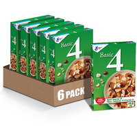Basic 4 Heart Healthy Cereal, Fruit And Nut Fiber Cereal With Whole Grain, 19.8 Oz (Pack Of 6)