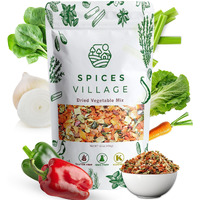 Spices Village Dried Ramen Toppings [ 1 Lb ] - Dehydrated Vegetables Mixed Vegetables Flakes, Mix Of Carrot, Onion, Red & Green Bell Pepper, Celery, Cabbage & Spinach Flakes - Kosher, Gluten Free, Non Gmo, Resealable Bulk Bag