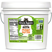 Once Again Organic Creamy Peanut Butter, 9Lbs (Same As 9 Jars) - Salt Free, Unsweetened - Usda Organic, Gluten Free Certified, Vegan, Kosher