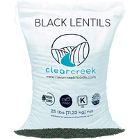 Black Beluga Lentils Bulk | 25 Lbs | Non-Gmo | Kosher | Vegan | Non-Irradiated