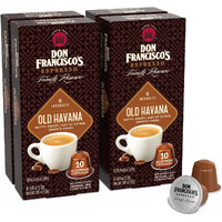 Don Francisco's Old Havana Espresso Capsules, 40-Count Aluminum Recyclable Pods, Intensity 8, Compatible With Original Nespresso Machines