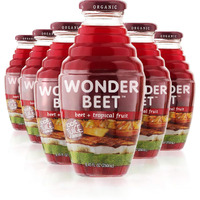 Beetology Organic Beet And Tropical Juice, 8.45Oz (6 Pack) | 100% Cold Pressed | Heart Healthy | Nutrient Packed Vegetable Juice | Vibrant Flavor | Wonder Beet
