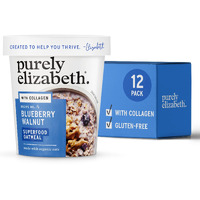 Purely Elizabeth Gluten-Free Collagen Oats Cup, Blueberry Walnut (12 Ct.)