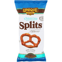 Unique Snacks- Unsalted Splits Pretzels, Homestyle Baked, Certified Ou Kosher And Non-Gmo, 11 Oz Bag (6 Pack) No Artificial Flavors 66 Ounce
