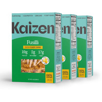 Kaizen Keto Pasta Fusilli - 2 Net Carbs, 19G Protein - Gluten-Free, Keto Pasta Made With High Fiber Lupini Flour - 8 Ounces (Pack Of 3)