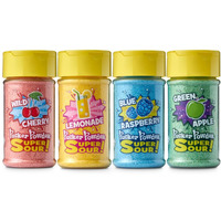 Pucker Powder Super Sour Topping Assortment Pack, Dessert Topping, Candy, Ice Cream Topper, Cupcake And Cake Topper, Gift Pack, Kids Parties, Cocktail Rimmer - 4 Pack