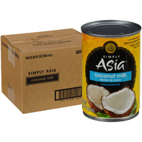 Simply Asia Unsweetened Coconut Milk, 13.66 Fl Oz (Pack Of 24) - 24 Pack Of 13.66 Fluid Ounce Cans Of Coconut Milk, Gluten And Dairy Free, Perfect Alternative For Cooking, Baking And Beverages