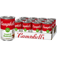 Campbell's Condensed 98% Fat Free Cream Of Mushroom Soup, 10.5 Oz Can (12 Pack)