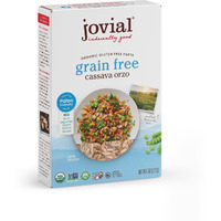 Jovial Grain-Free Cassava Orzo - Gluten Free Orzo Pasta, Cassava Pasta, Paleo Pasta, Grain-Free, 100% Organic Pasta, Usda Certified Organic, Non-Gmo, High-Fiber - 8 Oz, 1 Pack