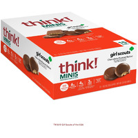 Think! Minis Protein Snack Bars, Gluten Free, Girl Scouts Chocolate Peanut Butter, 15 Count