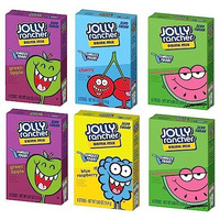 Jolly Rancher Singles To Go! Drink Mix Watertok Bundle - Blue Raspberry, Green Apple, Watermelon And Cherry Drink Mix