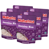 Mahatma Ready To Heat Jasmine Rice, Precooked Rice, Microwaveable In 90 Seconds, Six 8.8-Ounce Bags