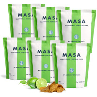 Masa Chips - Lime Flavored Tortilla Chips, Handmade Corn Chips & Crisps - Naturally Grown Yellow Corn, Grass Fed Tallow & Sea Salt Tortilla Chips - Seed-Oil Free Tortilla Chips - 6 Pack, 5 Ounce Each