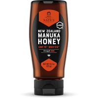 Nate's Raw Manuka Honey New Zealand Mgo 512+ | Umf Certified 15+ | 13.2 Oz Squeeze Bottle