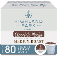 Highland Park Coffee Single Serve Coffee Pods, Chocolate Mocha, Chocolate Mocha, 80.0 Count