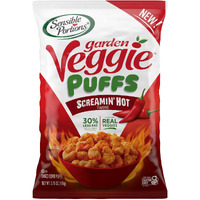Sensible Portions Garden Veggie Puffs, Screamin' Hot Flavored Baked Corn Puffs, 3.75 Oz (Pack Of 6)