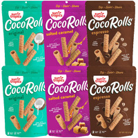 Sun Tropics Cocorolls Variety Pack- 6 Count (4 Oz Each) | Crisp Rolled Wafer Cookies, Coconut Rolls Made With Pure Coconut Cream | Gluten Free & Dairy Free Coconut Wafer Snack