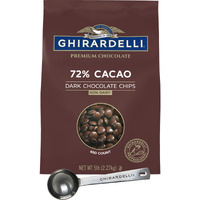 Ghirardelli 72% Cacao Chocolate Chips, 5Lb Bag With Ghirardelli Stamped Barista Spoon