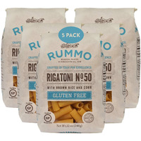 Rummo Gluten Free Rigatoni N.50 - Gluten Free Pasta, Made With Corn & Rice, Rigatoni Pasta Noodles, Pasta From Italy - 12 Ounce (Pack Of 5)