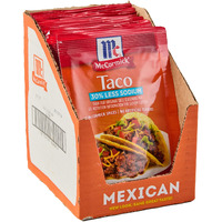 Mccormick 30% Less Sodium Mild Taco Seasoning Mix, 1 Oz (Pack Of 12)