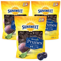 Sunsweet Amazin' Pitted Prunes - Dried Prunes Pitted Unsweetened - Gluten Free, Vegan, Low Fat - Fiber & Minerals - 2Lb Resealable Bag X 3 Pack