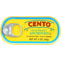 Cento - Flat Fillets Of Anchovies In Olive Oil, (3)- 2 Oz. Tins