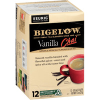 Bigelow Tea Vanilla Chai Black Tea Keurig K-Cup Pods, Caffeinated Tea Keurig Tea Pods, 12 Count Box (Pack Of 6), 72 Total K-Cup Pods