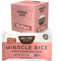 Miracle Noodle Miracle Rice - Konjac Rice, Keto Rice, Plant-Based, Gluten-Free, Soy Free, Low Carb Rice, Low-Calorie Rice, Grain Free, Perfect For Stir-Fry, Rice Pilaf, & Rice Pudding - 8 Oz, 10-Pack