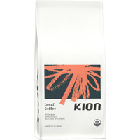 Kion Organic Decaf Whole Bean Coffee, Tested For Toxins, Ethically Sourced, Rich, Bold, And Smooth, Medium Roast 12 Oz (1 Pack)