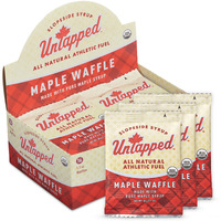 Untapped Maple Organic Waffles 1.1 Oz Each, Box Of 16 - Endurance Sports Snacks Sweetened With Real Maple Syrup And Maple Sugar | Vegan & Real Food Waffles | Ideal For Athletic Performance