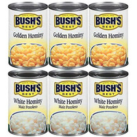Bush's Best Baked Beans Variety Pack, 3 Golden Hominy Beans, 3 White Hominy Beans, 1 Ct