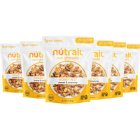 Nutrail Nut Granola Cereal, Honey Nut, No Sugar Added, Keto, Low Carb, Gluten Free, Grain Free, Healthy Breakfast 8 Oz. 6 Count