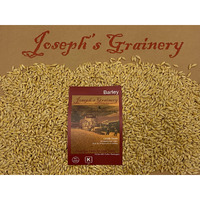 Barley 12 Lbs, Unhulled Barley (Hull Intact), Joseph's Grainery Whole Grain Barley, Non-Gmo, Kosher Certified