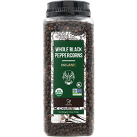 Soeos Organic Black Peppercorns, 18Oz (Pack Of 1), Non-Gmo, Kosher, Packed To Keep Peppers Fresh, Peppercorn For Grinder Refill, Whole Peppercorns
