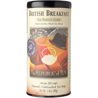 The Republic Of Tea British Breakfast Tea 2.8 Oz Tin, 50 Tea Bags, Gourmet Black Tea | Caffeinated
