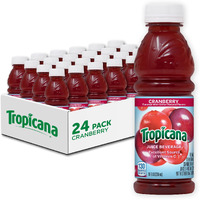 Tropicana Juice Beverage, Cranberry, 10 Fl Oz (Pack Of 24) - Real Fruit Juices, Vitamin C Rich, No Added Sugars, No Artificial Flavors