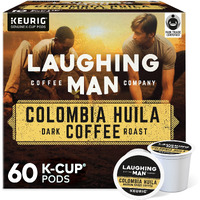 Laughing Man Colombia Huila Keurig Single-Serve K-Cup Pods, Dark Roast Coffee, 60 Count (6 Packs Of 10)