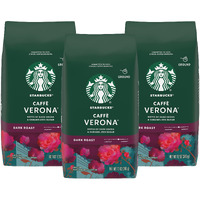 Starbucks Caffe Verona Coffee, Dark, Ground, 12-Ounce Bags (Pack Of 3)