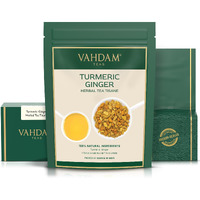 Vahdam, Turmeric Ginger Herbal Tea (100+ Cups, 7Oz) Caffeine Free, Non Gmo, Gluten Free | 100% Pure Herbal Blend - Savory & Spicy | Vacuum Sealed | Direct From Source